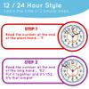 ertt Teaching Wall Clock - Learn The Time Wall Clock - Kids Analog Clock for Classroom, Playroom, Bedroom, Educational Room Decor - School Clock for Kids with Rainbow Face (29cm) view 3