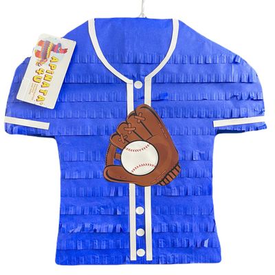 17" Tall Blue Baseball Jersey Pinata Baseball Birthday Party Supplies Decorations
