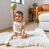 HABA Soft Baby Ball with Farm Animals for Tummy Time & Sensory Play - 4.5" Infant Play Ball Ideal for Crawling, for Babies 6 Months & Up view 3