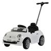 BEST RIDE ON CARS Fiat 500 Push Car for Kids, White, Stroller, Adjustable Handle, Music, Stable Wheels, Safety Belt, Multi-Functional Steering Wheel view 1