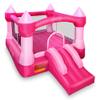 Cloud 9 Princess Bounce House, Pink Castle Inflatable Bouncer for Kids Without Blower, Includes Stakes and Repair Patches view 2