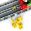 TrainLab Take-n-Play Dog Bones Train Track adapters. Connects Female to Female Take-n-Play Tracks (10pcs) (Yellow) view 1