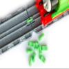 TrainLab Take-n-Play Dog Bones Train Track adapters. Connects Female to Female Take-n-Play Tracks (10pcs) (Green) view 1