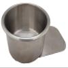 1 Oversize Stainless Steel Slide Under Poker Drink Holder Holds Soda Can, Beer Bottle or Other Size containers Too view 2