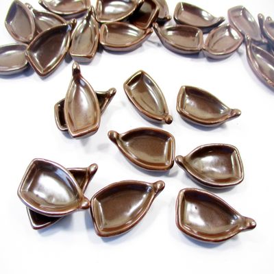 10 Mini Boat Plate Dish Ceramic Dollhouse Miniature Ceramic Japanese Supply 10872