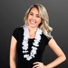 FlashingBlinkyLights Set of 12 Non-Light-Up White Leis Flower Necklaces view 2