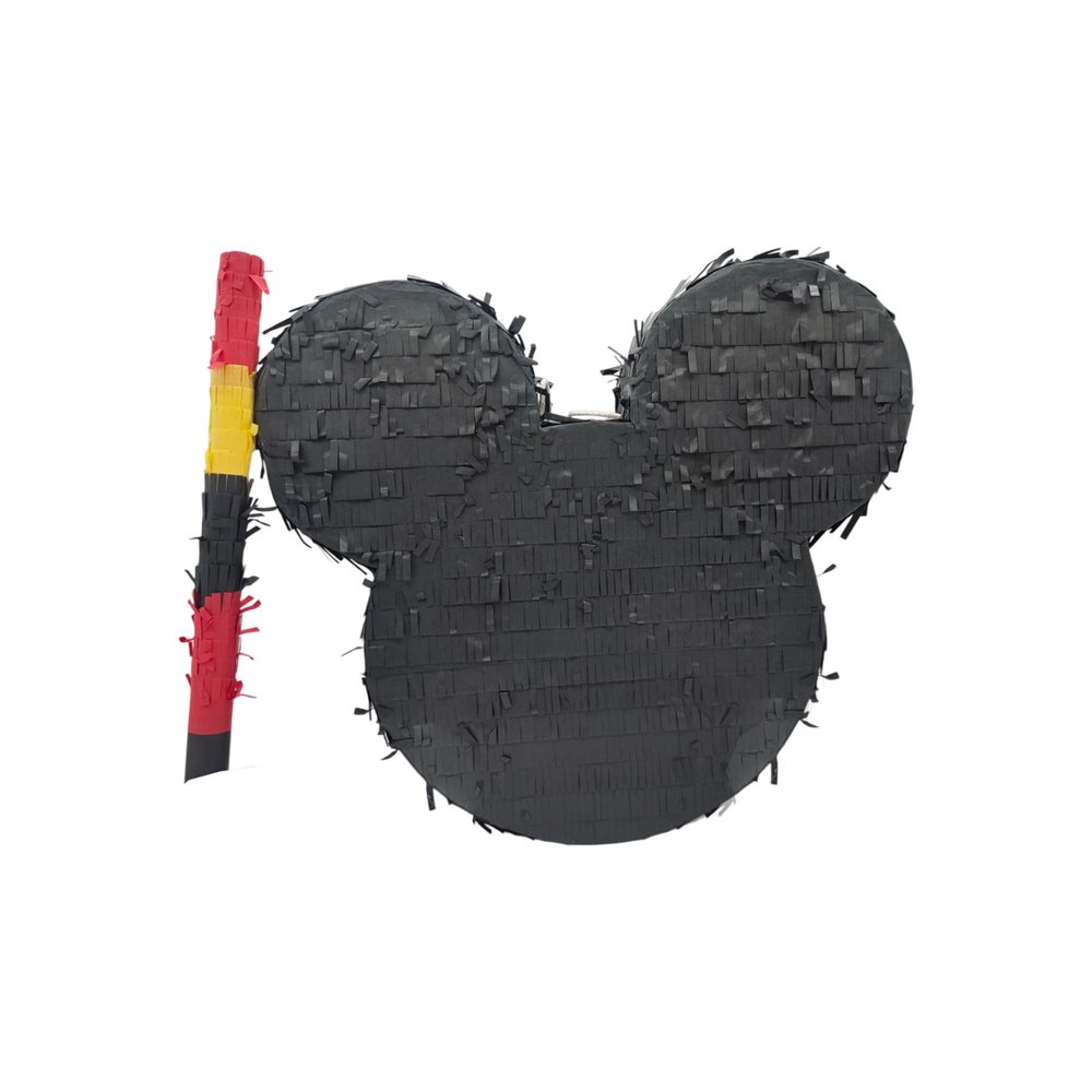 APINATA4U 17.5" Mouse Ears Pinata Kit - Perfect for a Magical Mouse Theme Birthday Party in Classic Black! Includes Stick and Confetti for Extra Fun!