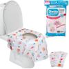 Potty Shields Toilet Seat Covers Disposable (20 Pack, Sports) - XL Waterproof Toilet Cover for Toddlers, Kids & Adults - Portable & Individually Wrapped for Travel, Potty Training & Public Restrooms view 1