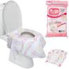 Potty Shields Toilet Seat Covers Disposable (20 Pack, Floral) - XL Waterproof Toilet Cover for Toddlers, Kids & Adults - Portable & Individually Wrapped for Travel, Potty Training & Public Restrooms view 1