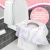 Potty Shields Toilet Seat Covers Disposable (20 Pack, Floral) - XL Waterproof Toilet Cover for Toddlers, Kids & Adults - Portable & Individually Wrapped for Travel, Potty Training & Public Restrooms view 2
