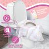 Potty Shields Toilet Seat Covers Disposable (20 Pack, Floral) - XL Waterproof Toilet Cover for Toddlers, Kids & Adults - Portable & Individually Wrapped for Travel, Potty Training & Public Restrooms view 3