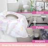 Potty Shields Toilet Seat Covers Disposable (20 Pack, Floral) - XL Waterproof Toilet Cover for Toddlers, Kids & Adults - Portable & Individually Wrapped for Travel, Potty Training & Public Restrooms view 4