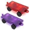Playmags 2 Piece Car Set: with Stronger Magnets, STEM Toys for Kids, Use with All Magnetic Tiles and Blocks Sturdy, Super Durable with Vivid Clear Color Tiles. (Colors May Vary) view 1