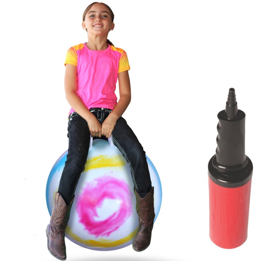 WALIKI Hopper Ball for Teens | 22-Inch Jumping Sit and Bounce Ball | Hop Ball for Outdoor Fun & Tie Dye