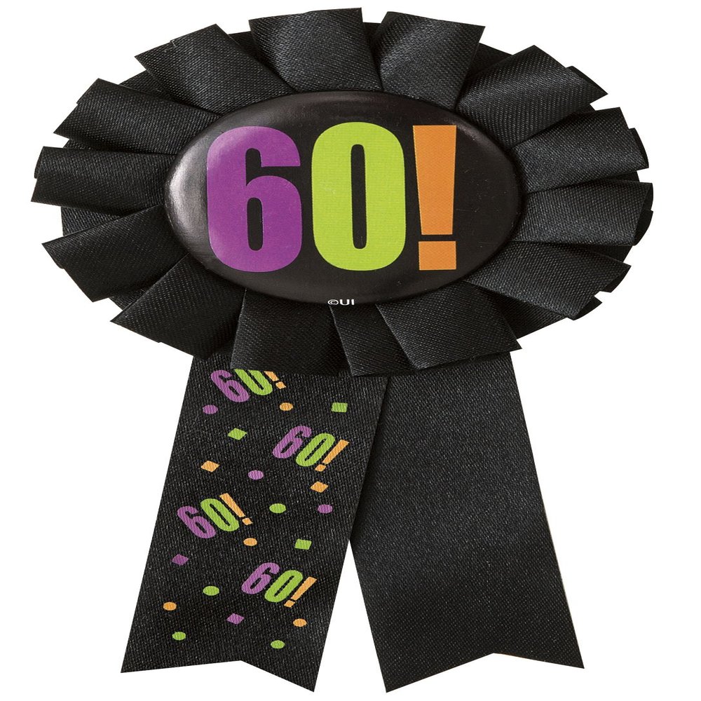 Birthday Cheer 60th Birthday Award Ribbon