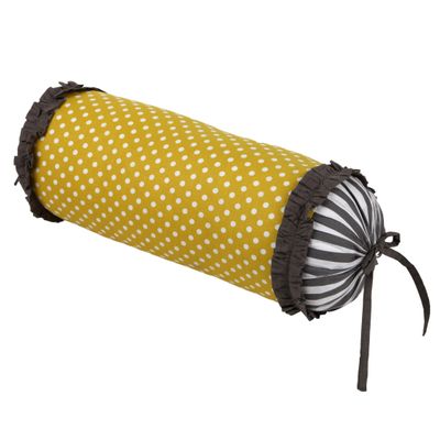 Bacati - Dots/pin Stripes Grey Neck Roll