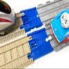 TrainLab Adapters Compatible with Take-n-Play to 2009 Trackmaster Train Tracks (Blue) view 1