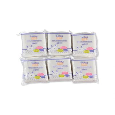 100% Cotton Baby Pads, (Total 360 Count in 6 Packs) Squares Cotton pad for Baby Care Pads (6 Pack)