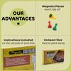 Magnetic Board Travel Games Set, Includes 12 Different Retro Board Games, Compact Travel Design Set, Individually Boxed, Best Gift Idea for Kids view 3