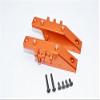 Axial Wraith Upgrade Parts Aluminum Front+Rear Gear Box Mount - 2 Pcs Set Orange view 1