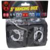 3" Pow Mia You Are Not Forgotten Black White Hanging Dice view 3