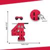 APINATA4U's 17.5" Large Red Number Four Racing Theme Pinata - Rev Up Your Celebration with High-Octane Fun! Including Stick and Mask view 2