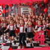 APINATA4U's 17.5" Large Red Number Four Racing Theme Pinata - Rev Up Your Celebration with High-Octane Fun! Including Stick and Mask view 4