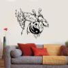 Wall Sticker Vinyl Decal Yin Yang Dragon Fantasy for Kids Room Talisman (ig1939) (M 22.5 in X 24 in, Black) view 1