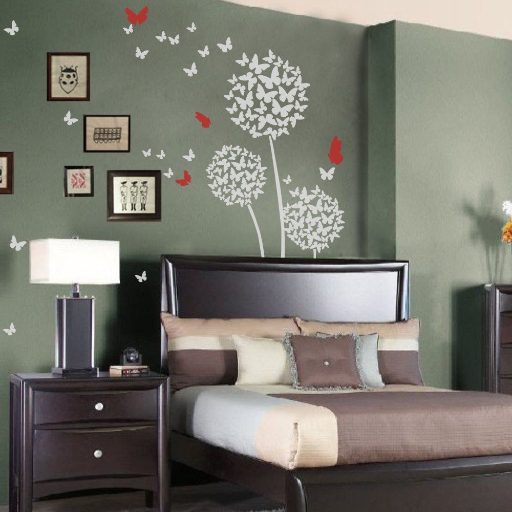MairGwall Dandelion Wall Decal Flower Kids boy Girl Nursery Wall Mural Sticker Room Wall Flower Vinyl Wall Decal Floral-Dandelions 48" H X 48" W