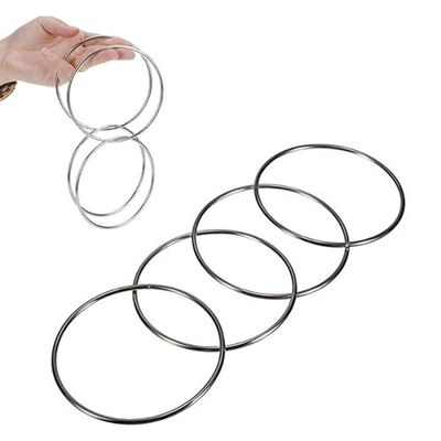 Cooplay Magic Trick 4 Chinese Linking Rings Set for Stage Magic Trick Adult Prop