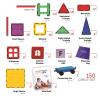 Playmags 150-Piece Magnetic Tiles Building Set  3D Magnet Building Blocks, Creative Imagination, Inspirational, Educational STEM Toys for Kids with 1 Car view 2