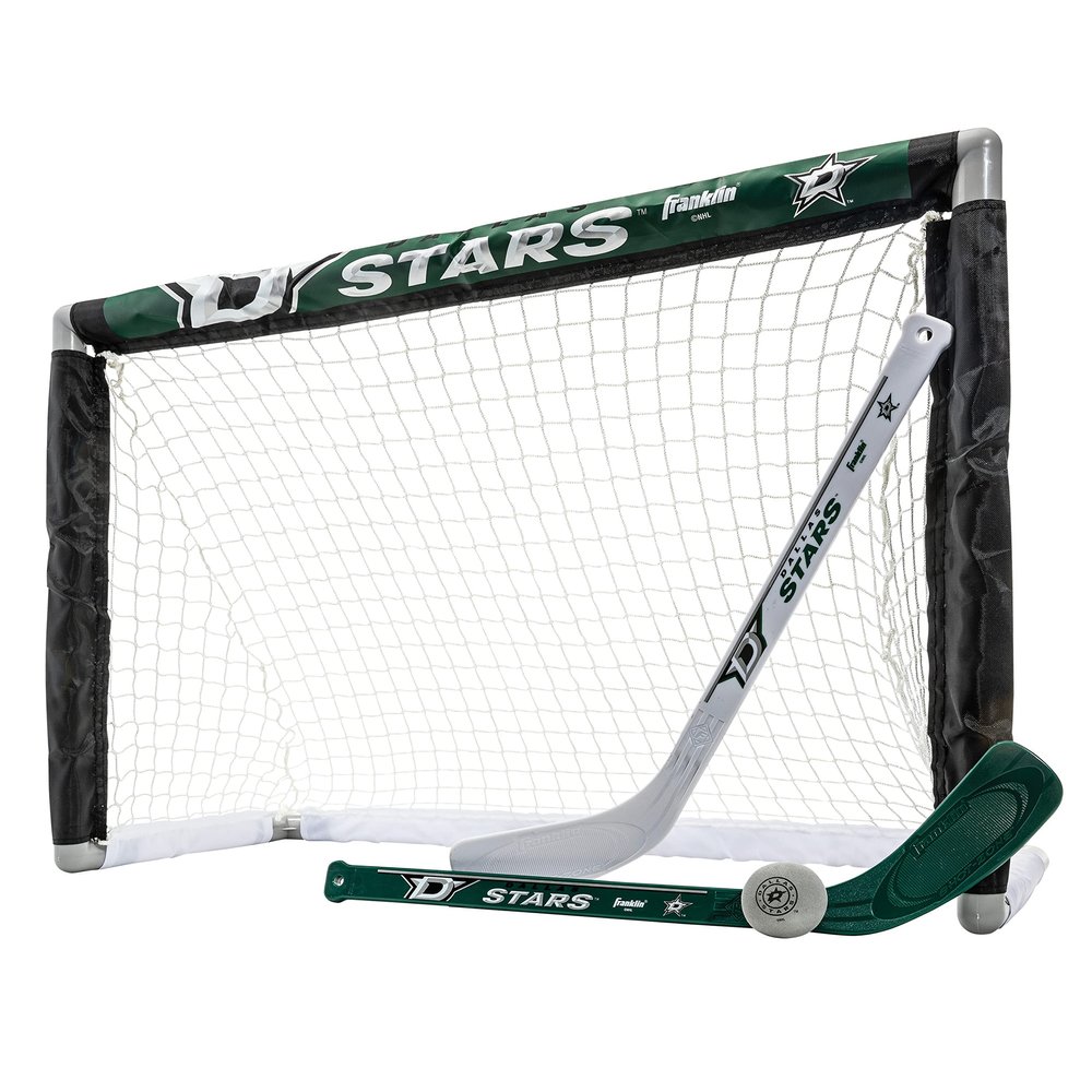 Franklin Sports NHL Dallas Stars NHL Team Mini Hockey Set - Kids Indoor Knee Hockey Goal, Ball+2 Mini Stick Combo Ages 3+