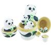 Unigift Cute Animal Panda with Bamboo Handmade Wooden Russian Nesting Dolls Matryoshka Dolls Set 10 Pieces for Kids Toy Home Decoration view 3
