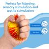 IMPRESA Monkey Stringy Balls - Pack of 3 - 3 in Stress Ball - Hypoallergenic Silicone Latex-Free Spheres - Multicolor Fidget Toy with Strings view 3