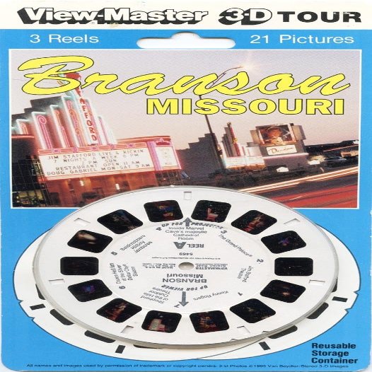 Branson, Missouri - Classic ViewMaster - 3 reels - 21 3D Images - New
