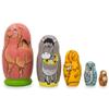 BestPysanky Set of 5 Camel, Donkey, Snake Wooden Animal Nesting Dolls 4.25 Inches view 1