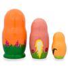 BestPysanky Set of 3 Horses with Flowers Wooden Nesting Dolls 4.25 Inches view 2