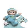 Blue Polyresin White Baby Boy Riding Horse - 12 Pieces view 2