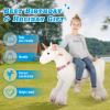 UFREE Ride on Unicorn, Unicorn Ride on Toy, Riding Unicorn, Plush Animal, Pink Unicorn for Kids, Ages 4-9 view 2