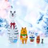 BestPysanky Four Cats and Mouse Wooden Nesting Dolls 7 Inches view 2