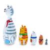 BestPysanky Four Cats and Mouse Wooden Nesting Dolls 7 Inches view 3