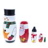 BestPysanky Santa, Snowman & Christmas Tree Wooden Nesting Dolls 5 Inches view 4