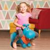 B. toys  Bouncy Boing Inflatable Hippo Ride  On Bouncer with Air Pump Included  Hankypants  Fun Bouncing Toy for Toddlers 18 Months and Up view 2