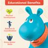 B. toys  Bouncy Boing Inflatable Hippo Ride  On Bouncer with Air Pump Included  Hankypants  Fun Bouncing Toy for Toddlers 18 Months and Up view 4