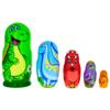 BestPysanky Set of 5 Dinosaurs Wooden Nesting Dolls 6 Inches view 1