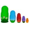 BestPysanky Set of 5 Dinosaurs Wooden Nesting Dolls 6 Inches view 4