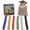 Yellow Mountain Imports 60 Pieces Chinese Checkers Marbles Set with Solid Colors - 16 Millimeters view 1