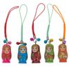 BestPysanky Set of 5 Wooden Dolls Matryoshka Charms for Phones, Bags, Backpacks view 1