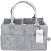 Parker Baby Diaper Caddy - Nursery Storage Bin and Car Organizer for Diapers and Baby Wipes - Gray, Regular view 1