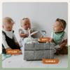 Parker Baby Diaper Caddy - Nursery Storage Bin and Car Organizer for Diapers and Baby Wipes - Gray, Regular view 3